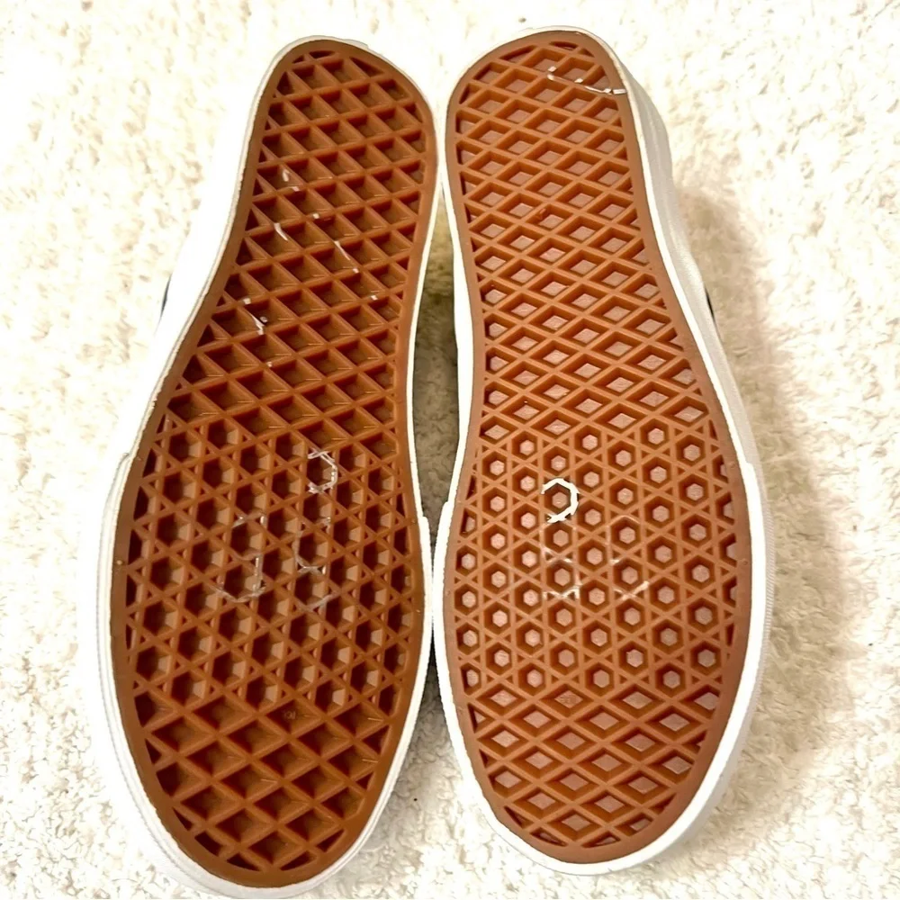 VANS Customs Team Simplr Classic Slip On Blue yellow Checkerboard Rare women’s 7